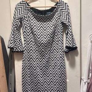 Black and White Chevron Dress